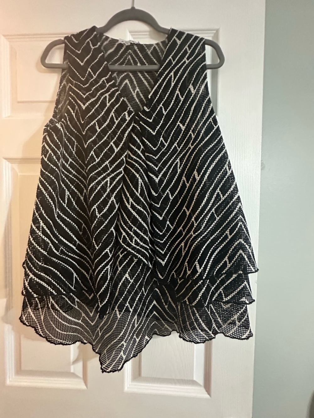 Adore Black and White layered tank top